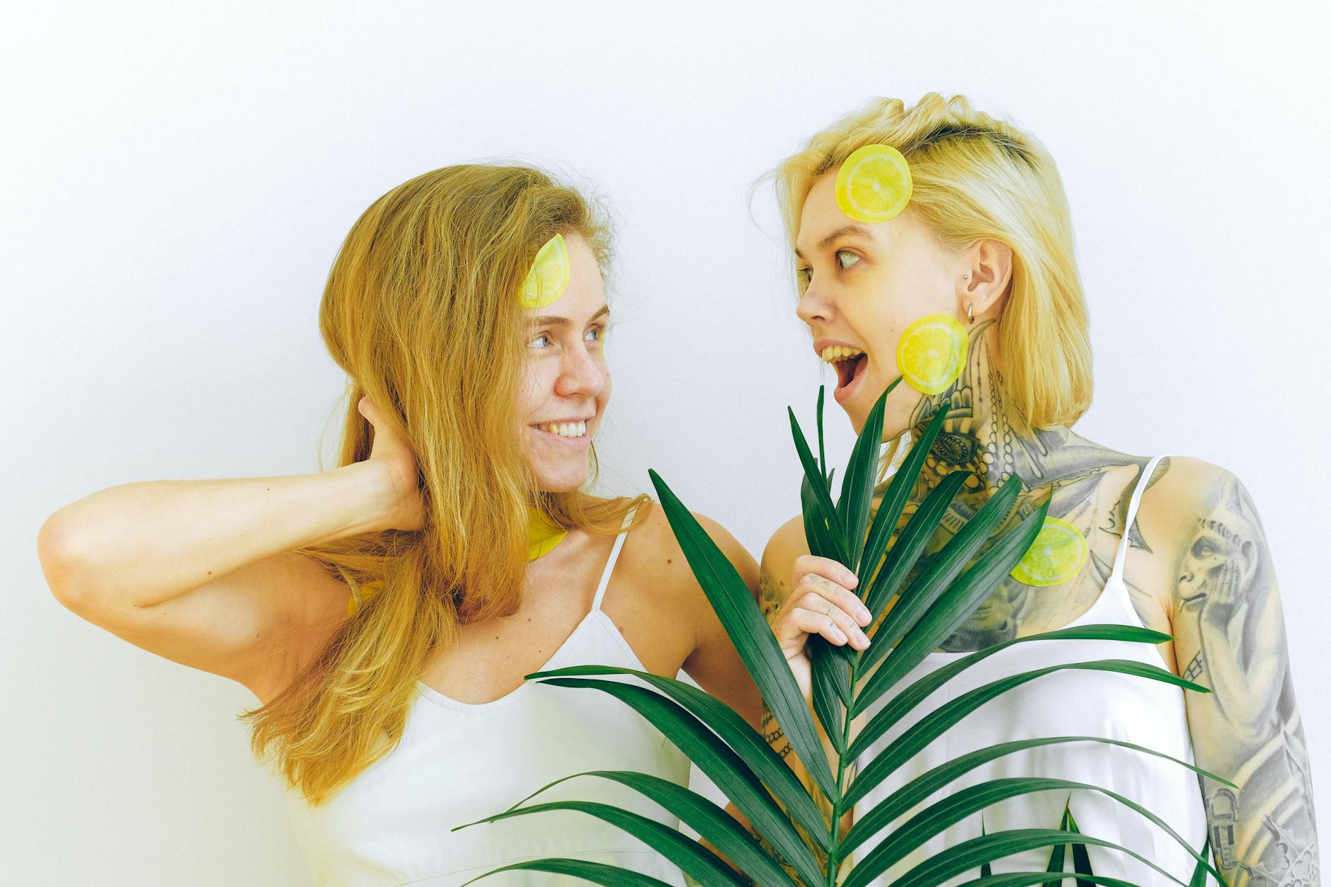 Two people expressing joy and intimacy while connecting over time and presence
